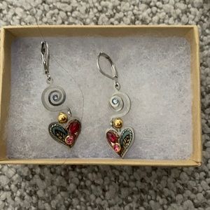 Seeka growing love heart earrings